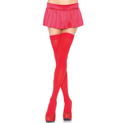 LEG AVENUE - CALCETINES DE NYLON ROJOS
