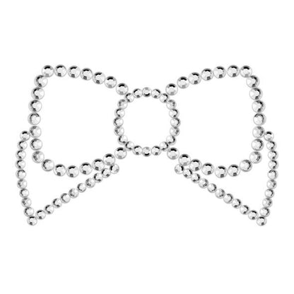 Bijoux Indiscrets Mimi Capas de Mamilos Laço Prata Brilhante, detalhe do acessório de lingerie