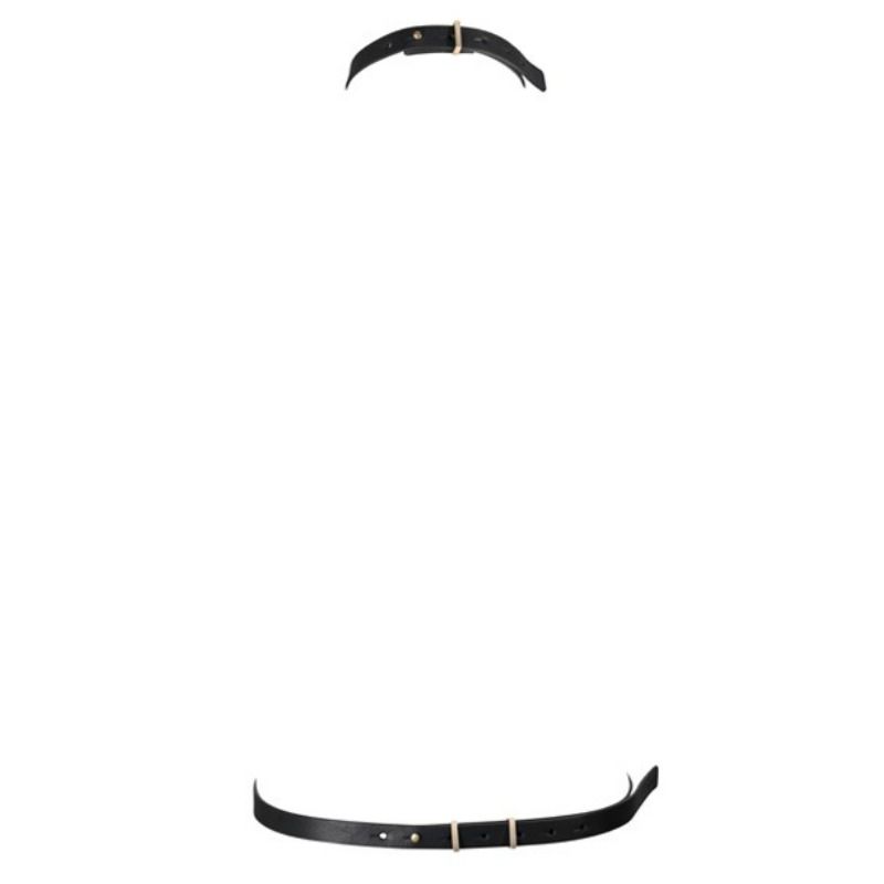 Close-up of the BIJOUX INDISCRETS Arnês Maze Preto Ajustável showcasing its design and adjustable straps.
