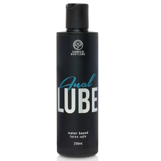 COBEBE Lubrificante Anal 250ml à base de água e látex seguro.