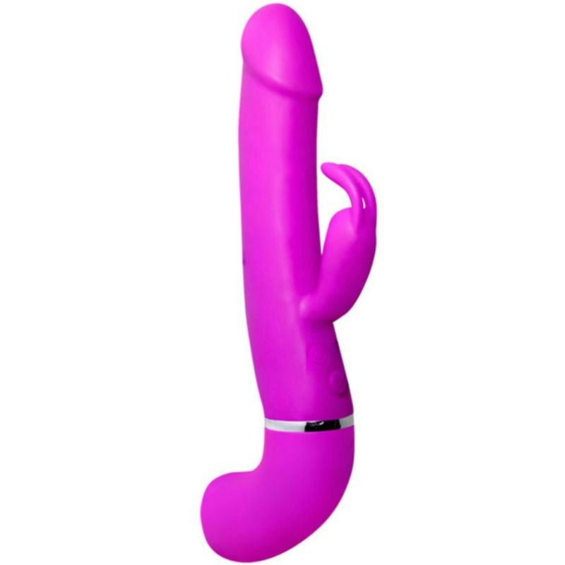 Close-up do PRETTY LOVE Vibrador Henry, destacando seu design ergonômico, material de silicone suave e botões de controle.