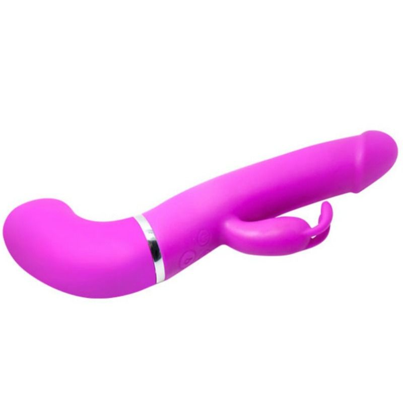 Close-up do PRETTY LOVE Vibrador Henry, destacando seu design ergonômico, material de silicone suave e botões de controle.