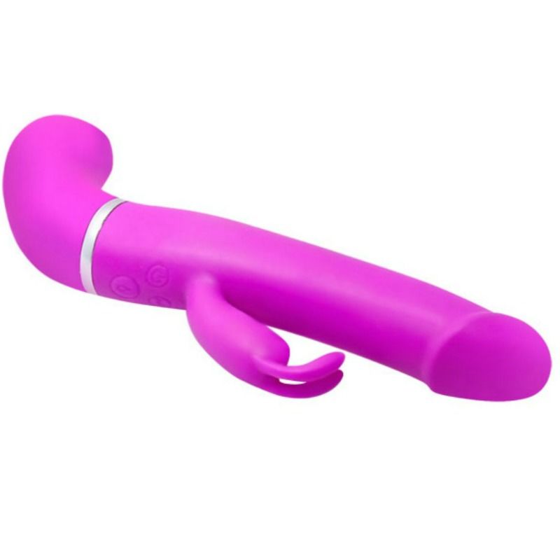 Close-up do PRETTY LOVE Vibrador Henry, destacando seu design ergonômico, material de silicone suave e botões de controle.