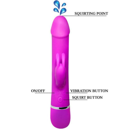 Close-up do PRETTY LOVE Vibrador Henry, destacando seu design ergonômico, material de silicone suave e botões de controle.