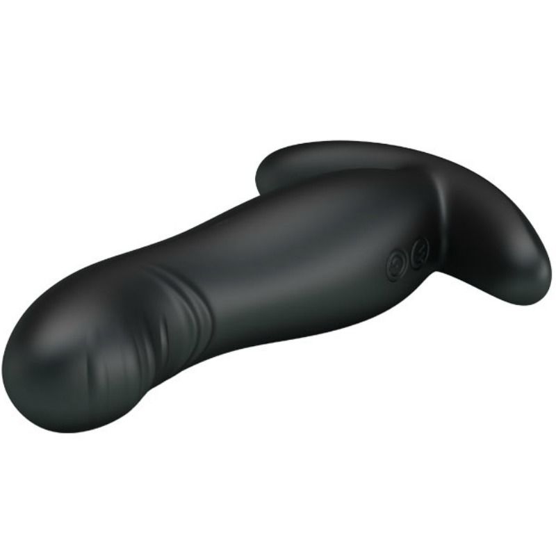 Close-up do Massageador de Próstata PRETTY LOVE com Vibração e Ticking, mostrando seu design ergonômico e material de silicone.