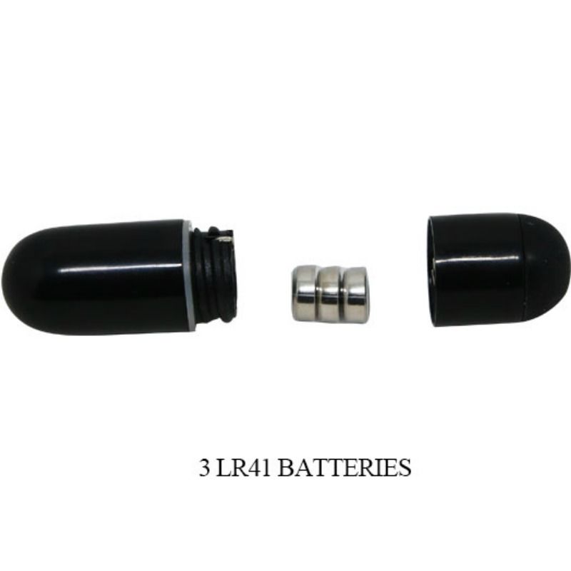 Anel vibrador PRETTY LOVE Ethel com estimulador clitoriano, feito de silicone preto.