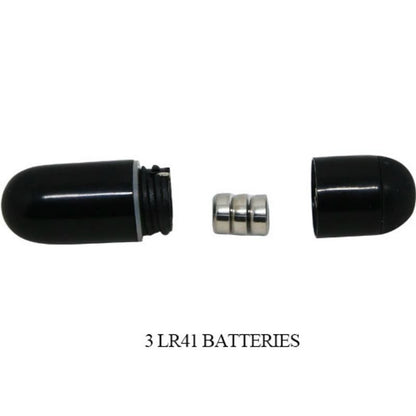 Anel vibrador PRETTY LOVE Ethel com estimulador clitoriano, feito de silicone preto.
