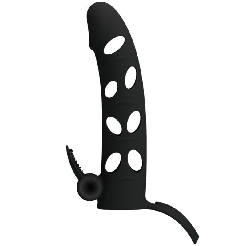 Capa de silicone vibratória PRETTY LOVE 15.2 CM para aumento e estimulação