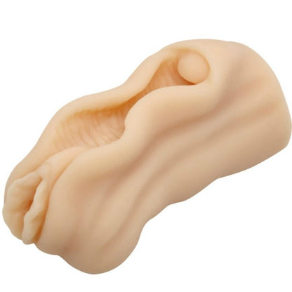 Mini Masturbador Masculino BAILE com design de lábios vaginais e túnel texturizado para uma experiência realista.
