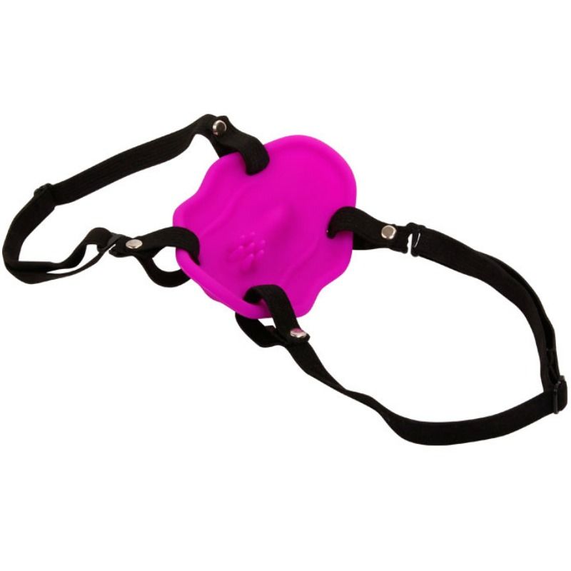 BAILE Arnês Love Rider Vibratório com Estimulação Clitoriana em silicone preto