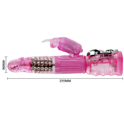 Imagem do BAILE Vibrador Coelho com Rotação e Multivelocidade, destacando o design e as características de estimulação clitoriana e do ponto G.