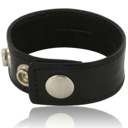 Anillo Peneano Ajustable de Cuero Negro