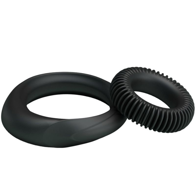Kit 2 Anéis Penianos de Silicone BAILE para retardar a ejaculação e intensificar o prazer.
