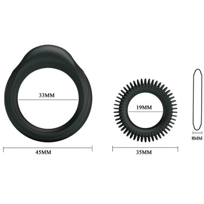 Kit 2 Anéis Penianos de Silicone BAILE para retardar a ejaculação e intensificar o prazer.