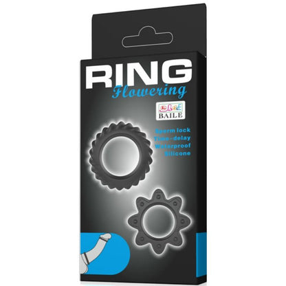 BAILE Kit 2 Anéis Penianos Fluorescentes de Silicone, detalhe dos anéis e seu efeito brilhante no escuro.