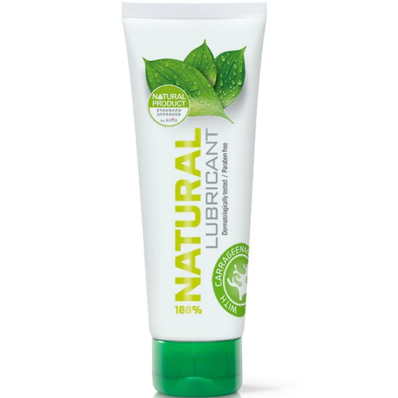 Embalagem do Lubrificante Natural Base Água Cobeco Pharma 125ml, destacando a sua fórmula vegana e segura.
