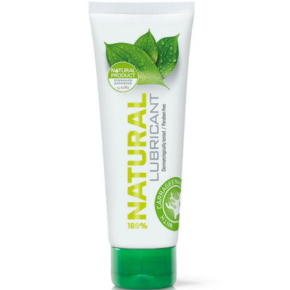 Embalagem do Lubrificante Natural Base Água Cobeco Pharma 125ml, destacando a sua fórmula vegana e segura.