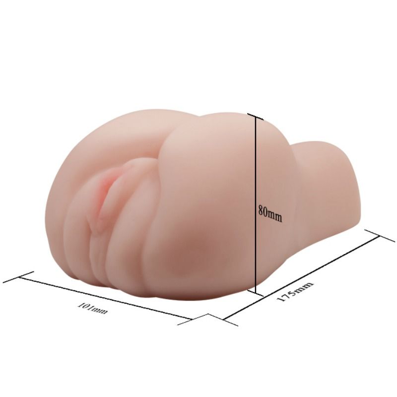 Close-up of the BAILE Masturbador Masculino Vagina 3D showing its realistic texture and design.