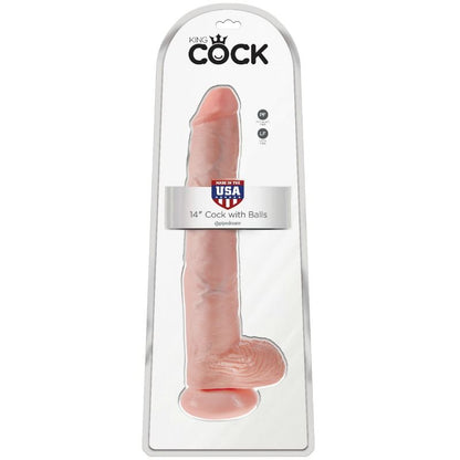 Dildo Realista con Bolas - 35.6 cm Carne