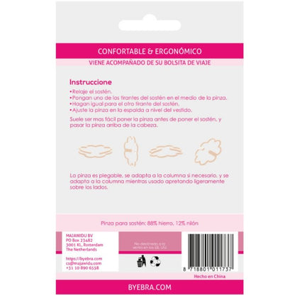 BYE-BRA Clipes de Sutiã Ergonómicos e Discretos, pack com 4 unidades