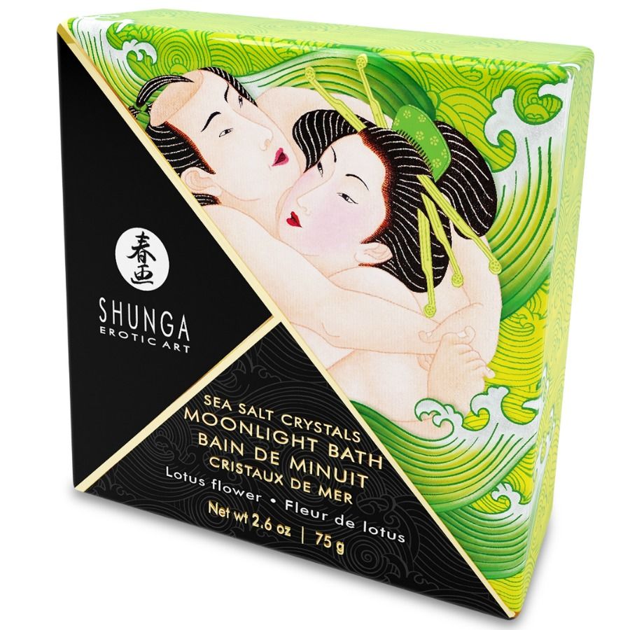 SHUNGA Sais de Banho Lótus 75 GR para uma experiência sensual e relaxante.