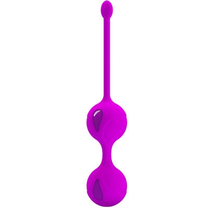 Close-up of the PRETTY LOVE Bolas de Exercício de Kegel Aperte II, showing its premium silicone material and cord.
