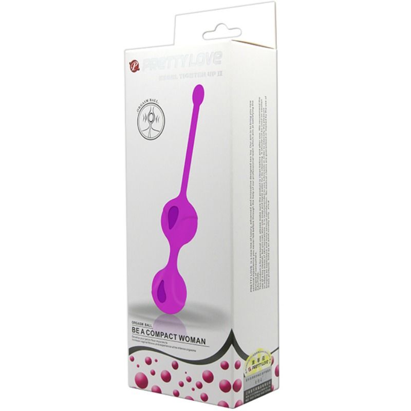 Close-up of the PRETTY LOVE Bolas de Exercício de Kegel Aperte II, showing its premium silicone material and cord.