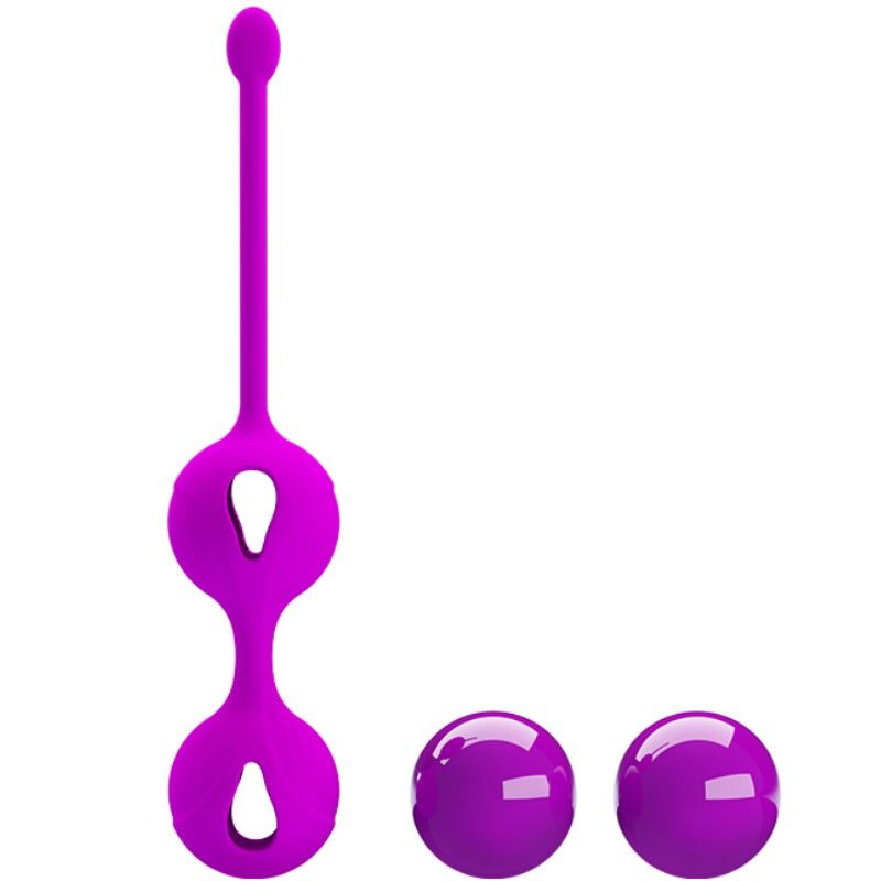 Close-up of the PRETTY LOVE Bolas de Exercício de Kegel Aperte II, showing its premium silicone material and cord.