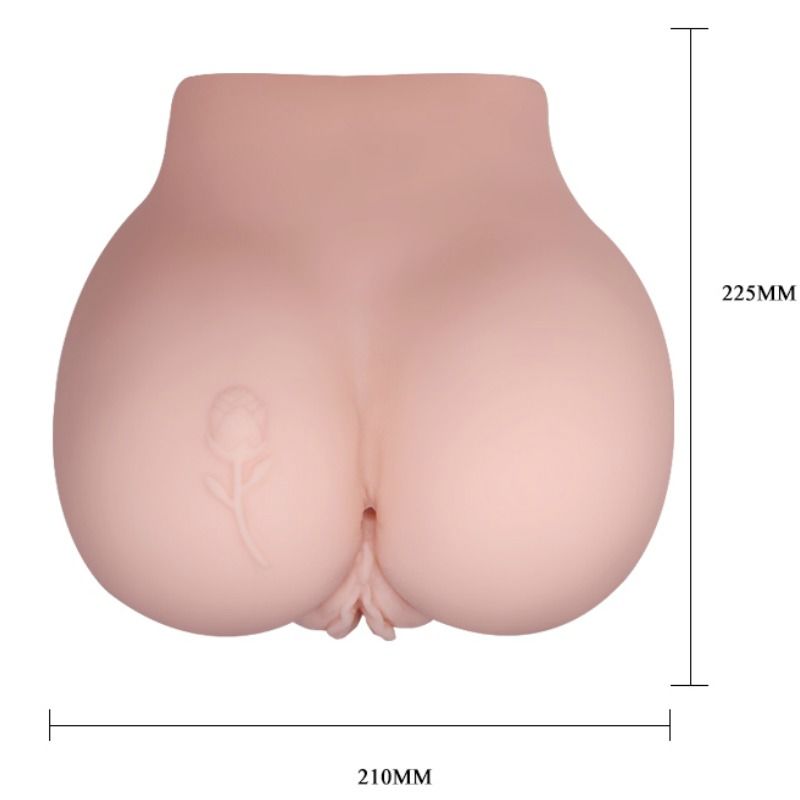 Masturbador Realista con Vagina, Ano y Tatuaje Vibratorio
