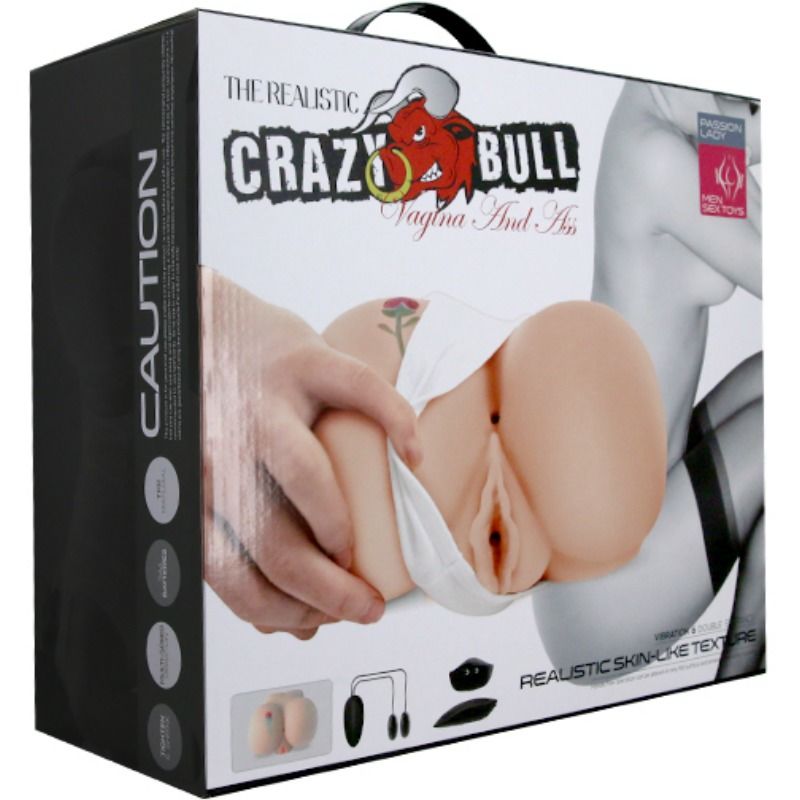 Masturbador Realista con Vagina, Ano y Tatuaje Vibratorio