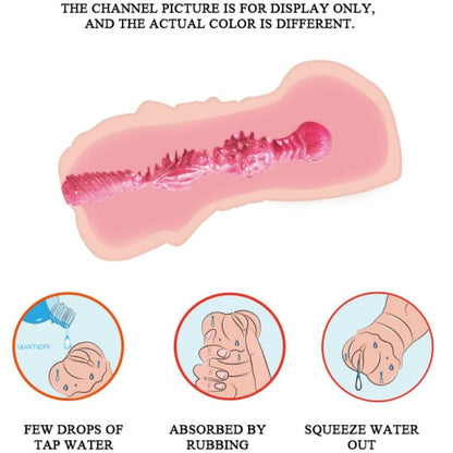 Masturbador Masculino de Piel de Agua con Balas Vibrantes