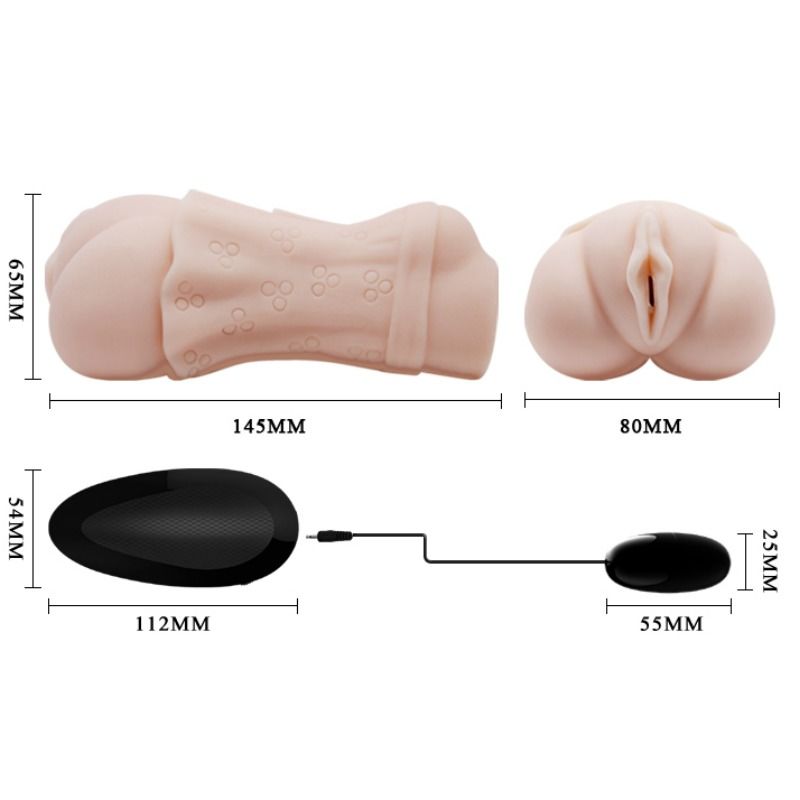 Masturbador de Vagina Piel de Agua con Bala Vibrante