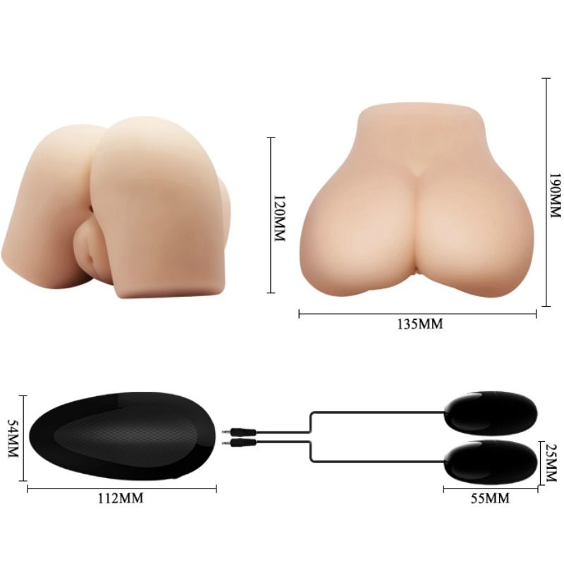 Masturbador Realista con Vagina y Ano Vibratorios