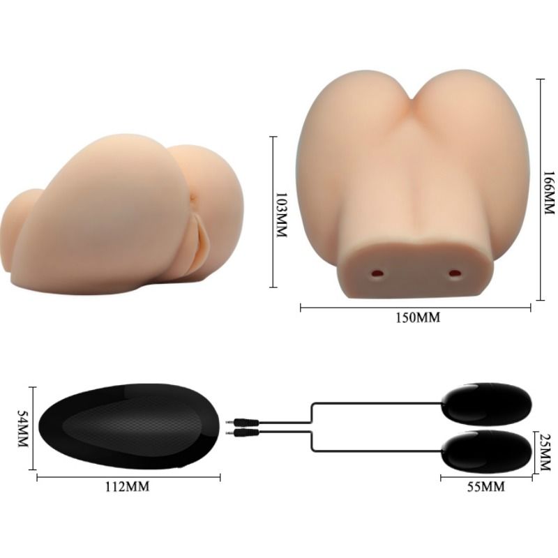 Masturbador Realista con Vagina y Ano Vibratorios