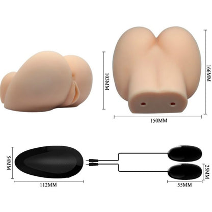 Masturbador Realista con Vagina y Ano Vibratorios