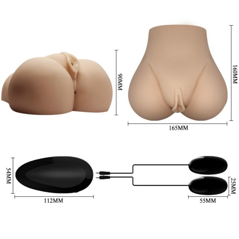 Busto Realista Vibratorio con Vagina y Ano 7 Funciones