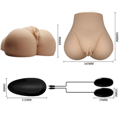 Busto Realista Vibratorio con Vagina y Ano 7 Funciones