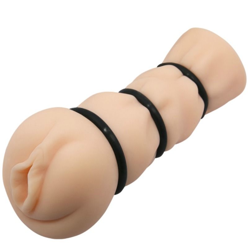 Masturbador Masculino de Vagina Realista con Anillos