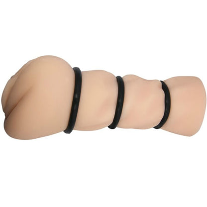 Masturbador Masculino de Vagina Realista con Anillos