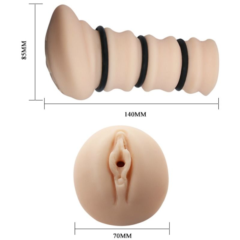 Masturbador Masculino Vagina Modelo 2 con Anillos Estrechadores