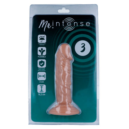 Close-up of the MR INTENSE Pack 3 Dildos Realistas with suction cup, showing realistic texture and features.