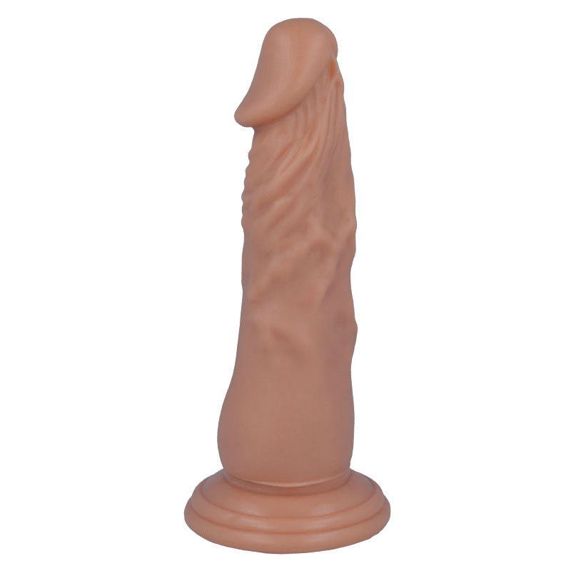 Mr. Intense Dildo Realista Ergonómico 16.6cm com Ventosa, mostrando sua textura e formato realistas.
