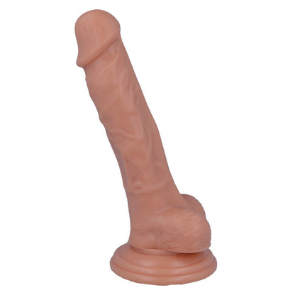 Close-up do Mr. Intense Dildo Realista 17.8 cm mostrando a sua textura realista e a ventosa integrada.