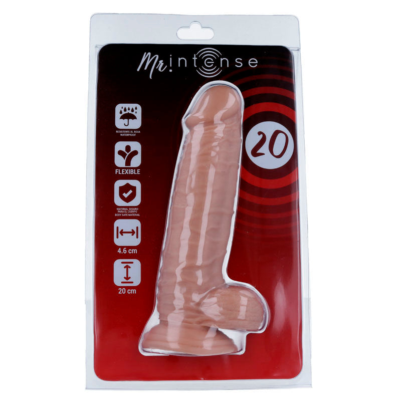 Dildo realista MR INTENSE de 20 cm com ventosa para prazer autêntico e versátil