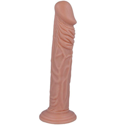 Close-up of the MR INTENSE Dildo Realista Suave with Ventosa, showing its realistic details and texture.