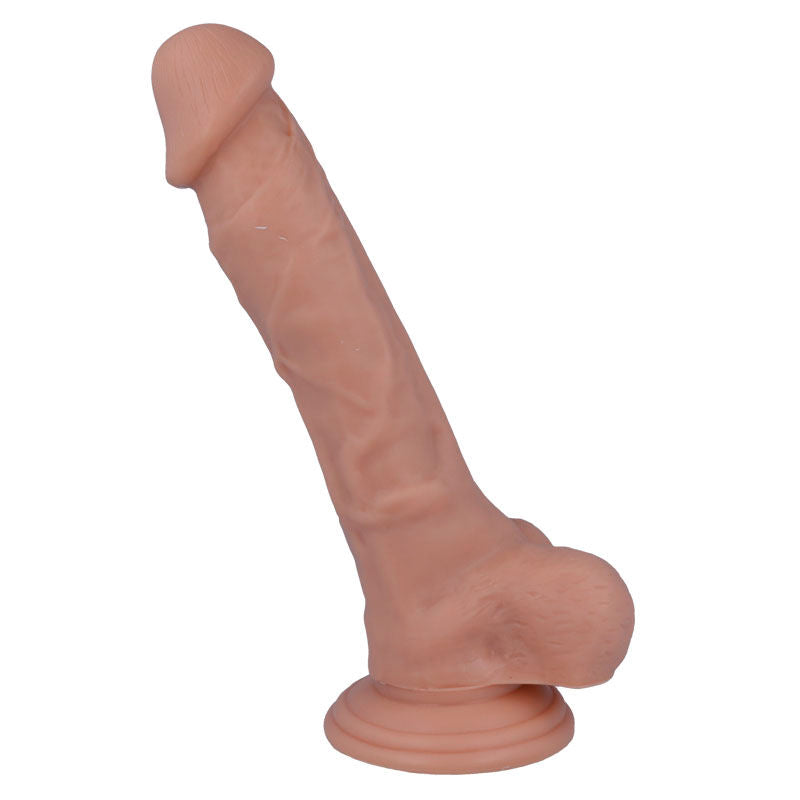 Dildo realista MR INTENSE com toque sedoso e ventosa, ideal para prazer autêntico.