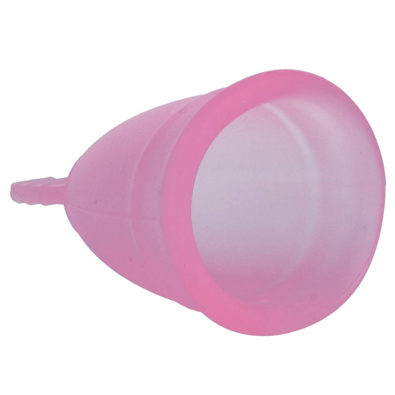 Copo Menstrual NINA KIKÍ Rosa, Tamanho L, para higiene íntima feminina.