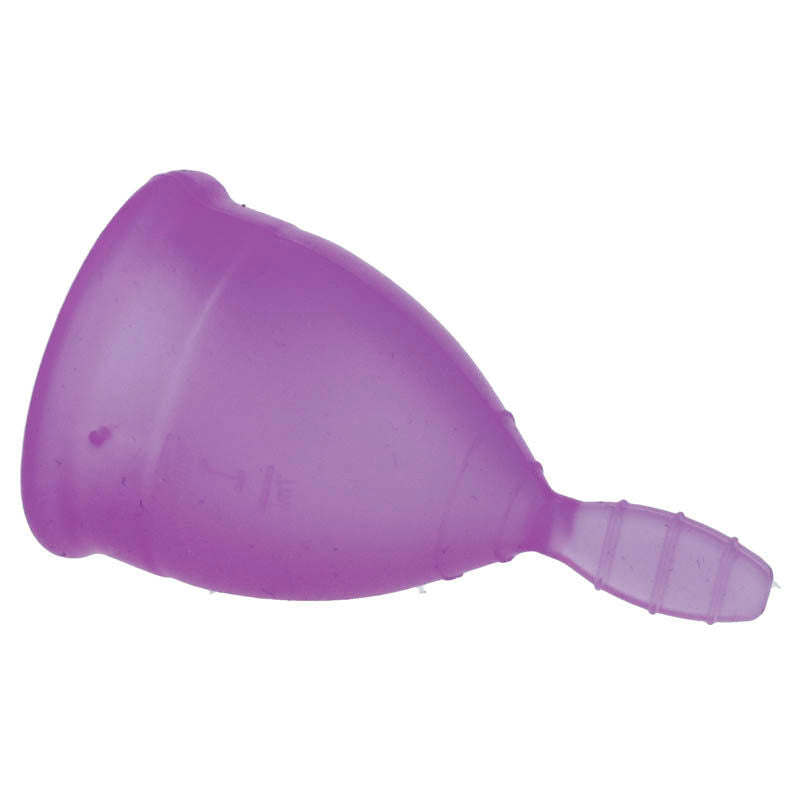 Copo Menstrual NINA KIKÍ Roxo Tamanho S para higiene íntima feminina