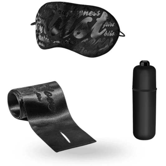 BIJOUX Kit Prazer Nível Violeta com algemas, máscara, vibrador e gel