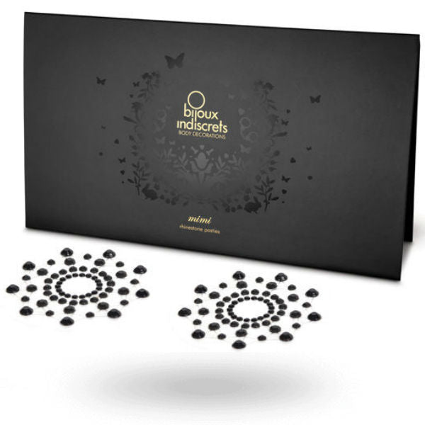 BIJOUX INDISCRETS Mamilos Mimi Preto para decoração corporal sensual